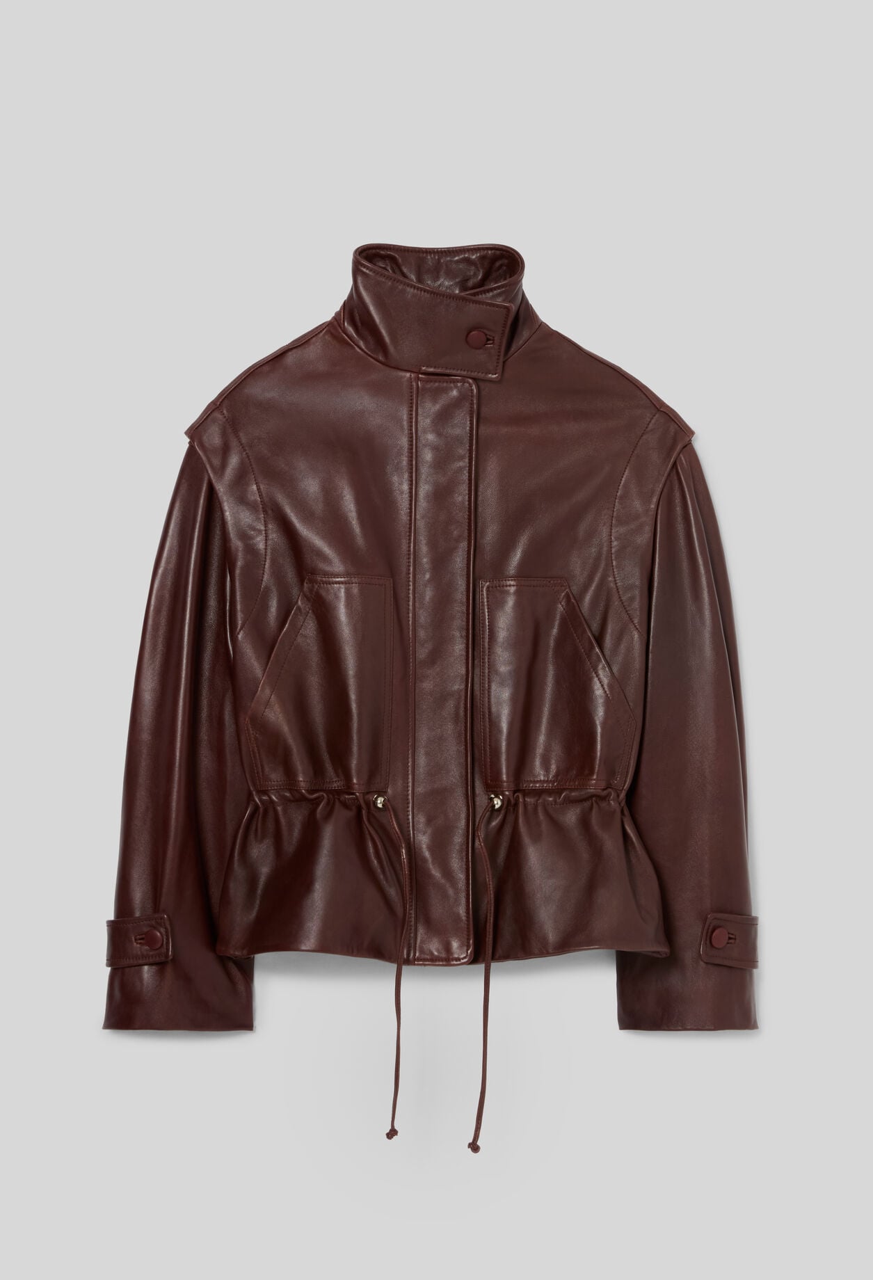Weit geschnittener Lederblouson