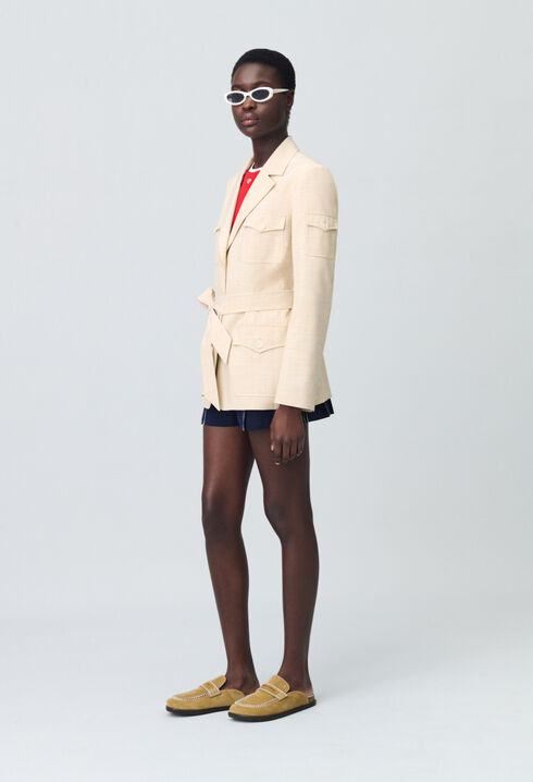 Belted safari jacket