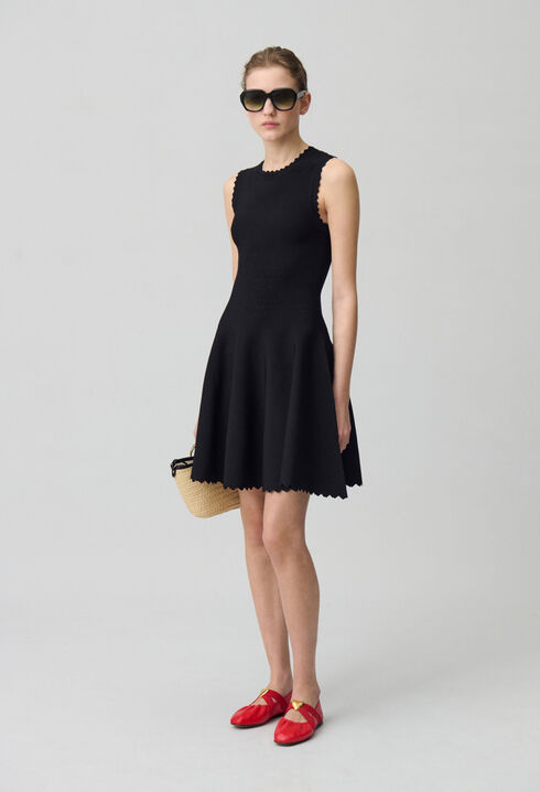 Robe courte patineuse fine maille
