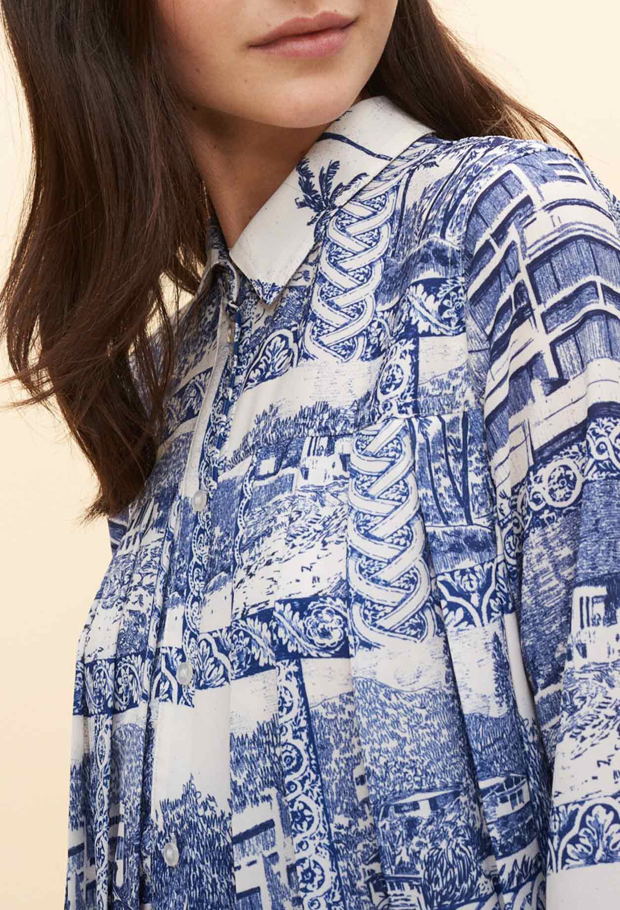 Robe chemise à motifs