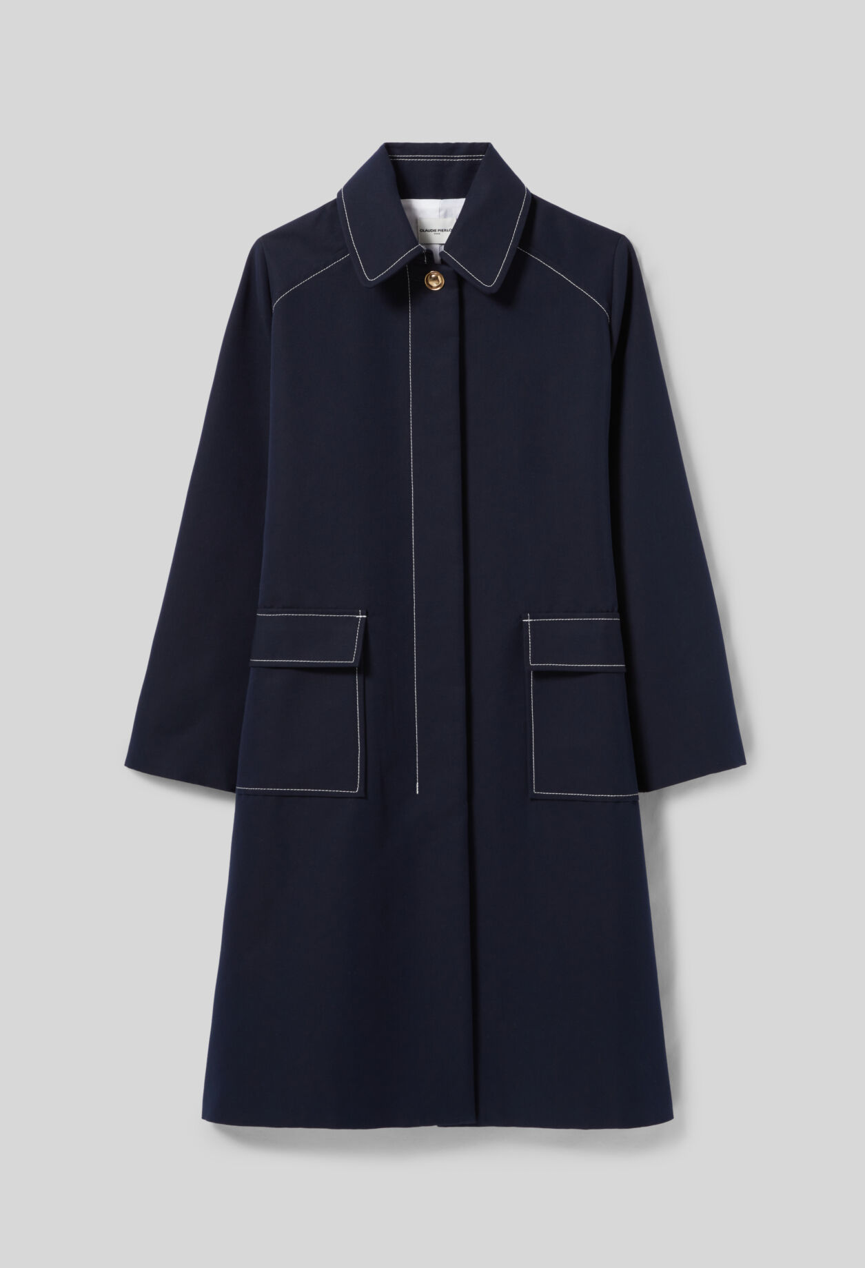 Belted mid-length trench