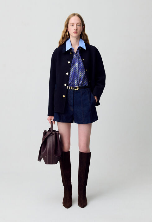Raw Denim Mini Skirt