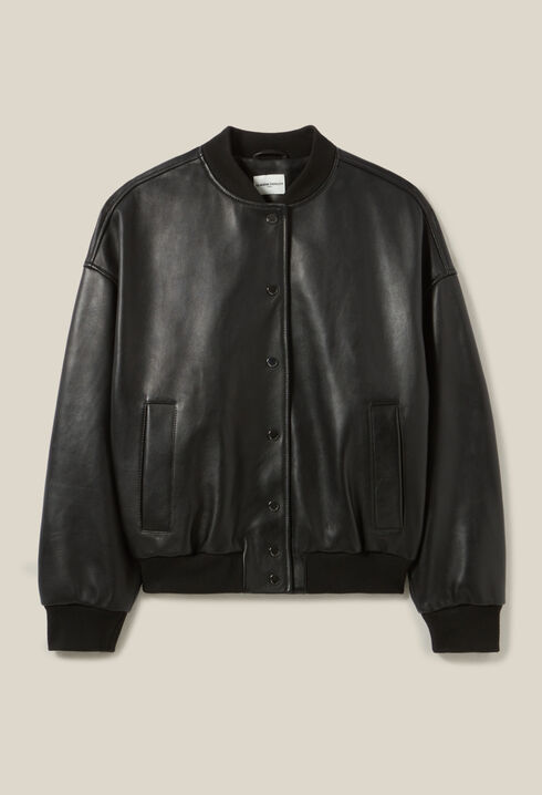 Jean Toto Leather Bomber