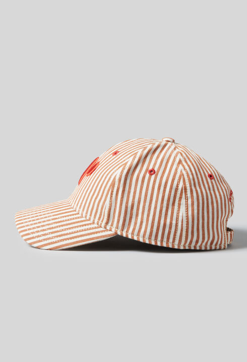 Casquette rayée monogramme CP