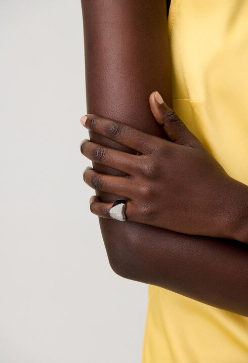 Bague chevali&egrave;re c&oelig;ur