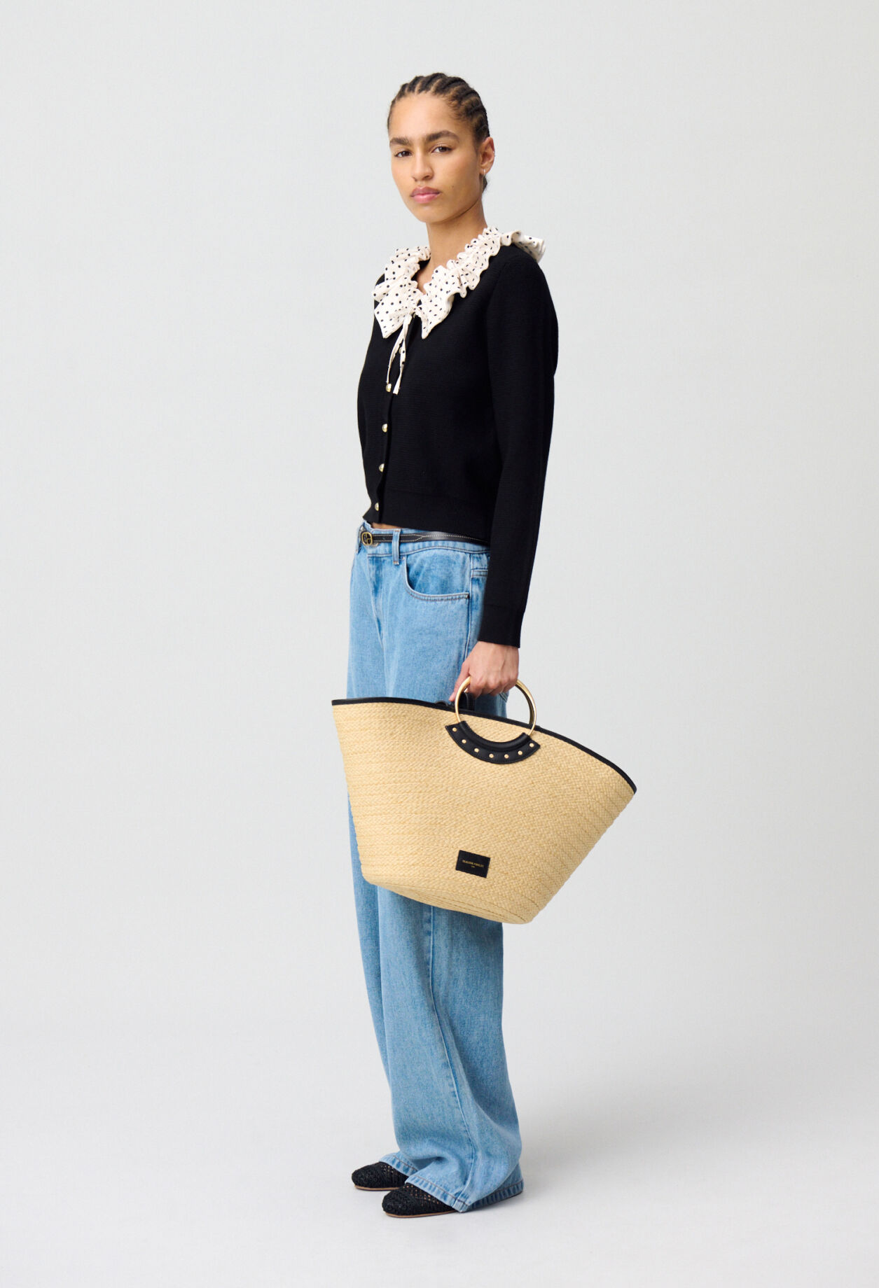 Fine Knit Cardigan with Collar