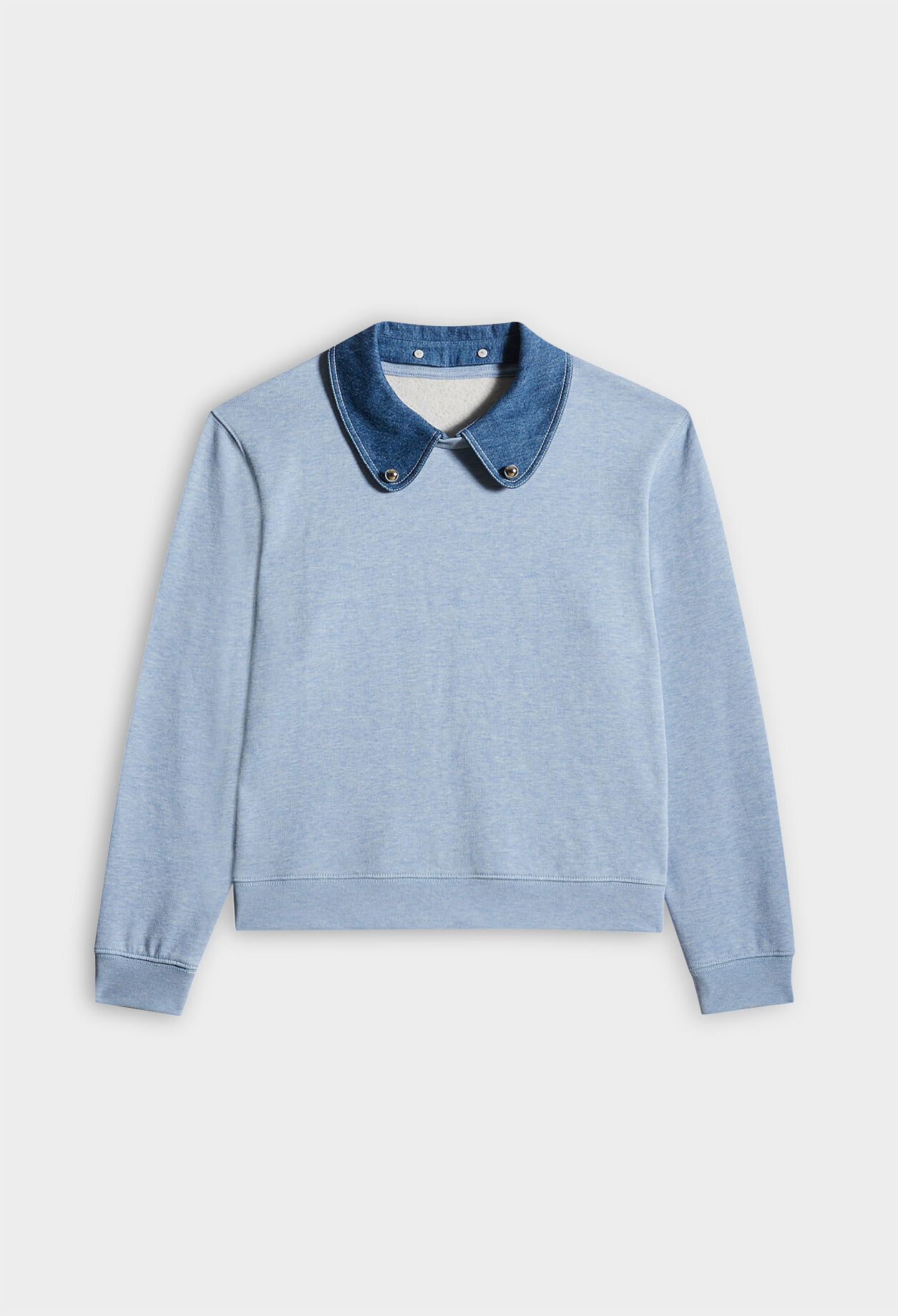 Sweatshirt à col amovible en coton bio