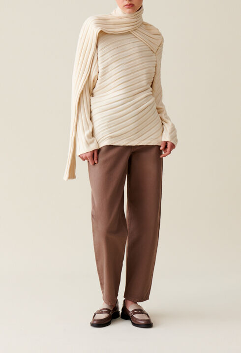 Jumper with removable scarf