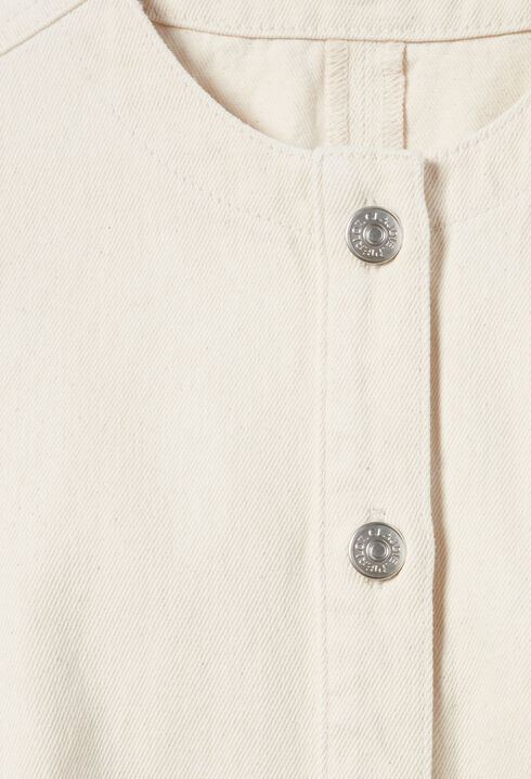 Flared light denim dress