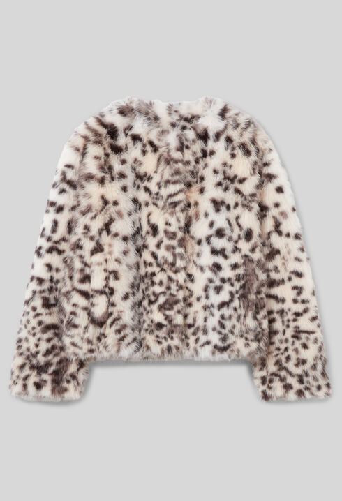 Manteau fausse fourrure léopard