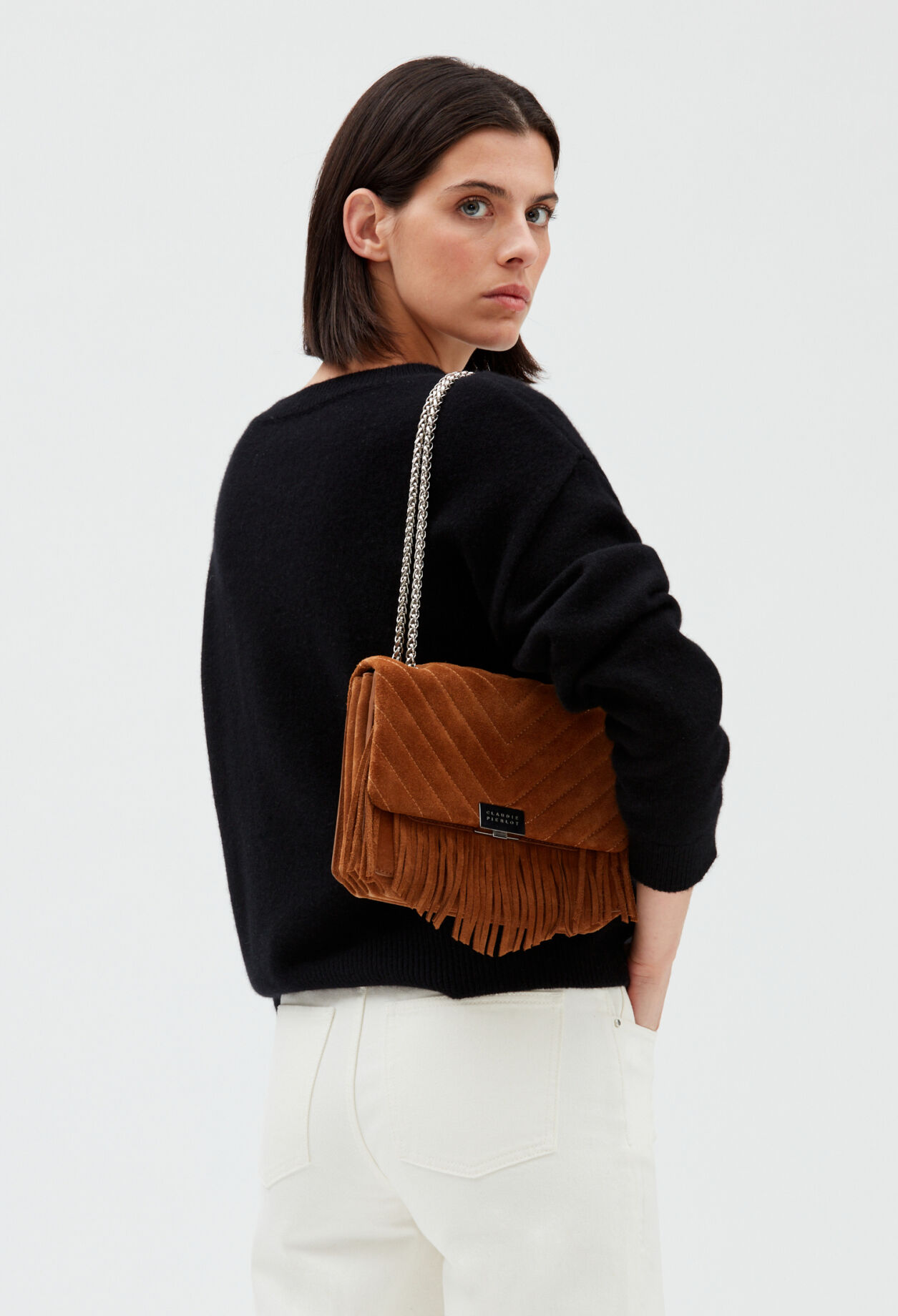 Sac claudie pierlot frange hotsell