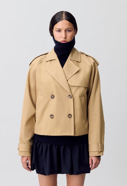 Short trench jacket