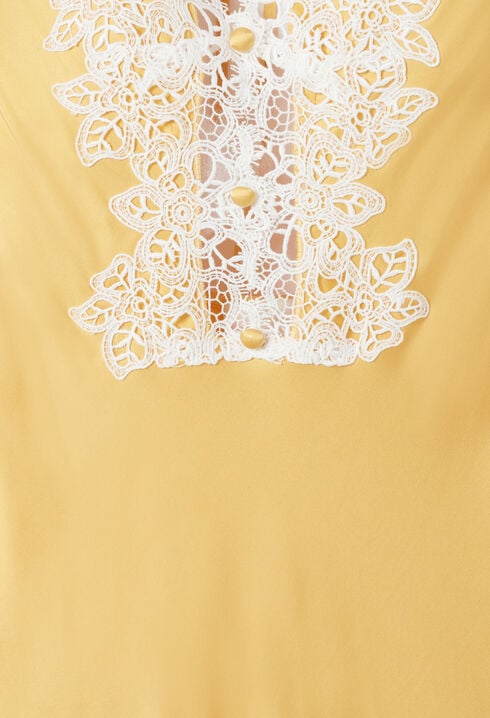 Robe satin dentelle