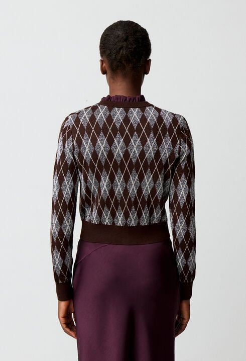 Argyle knitted cardigan