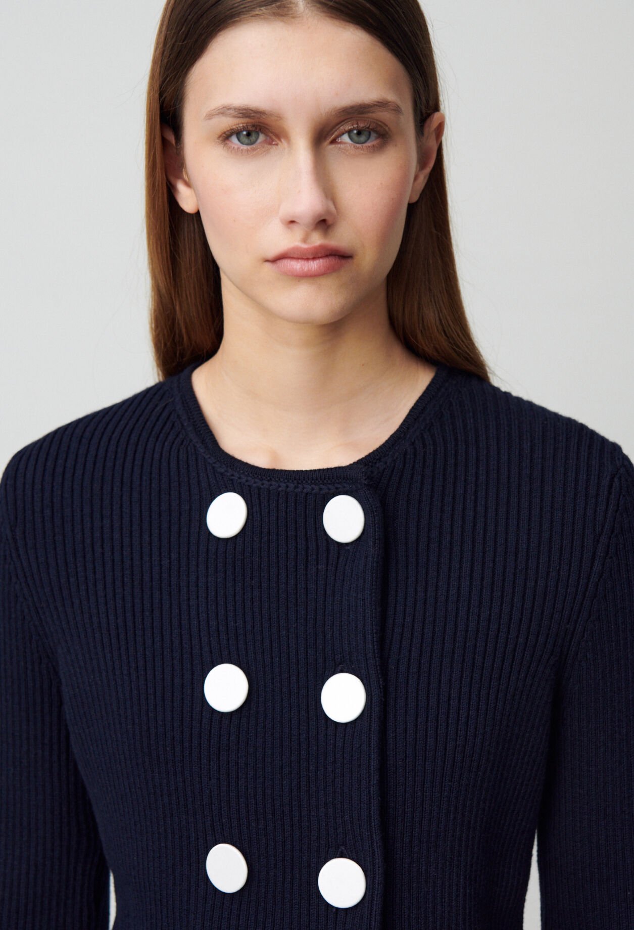 Buttoned wool-blend cardigan