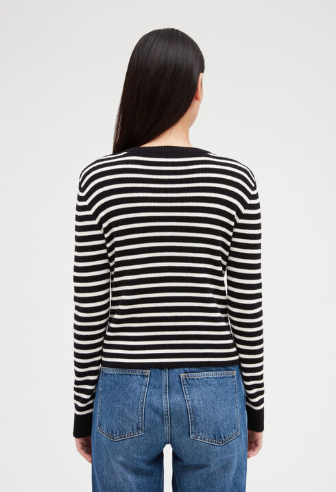 Striped knitwear cardigan