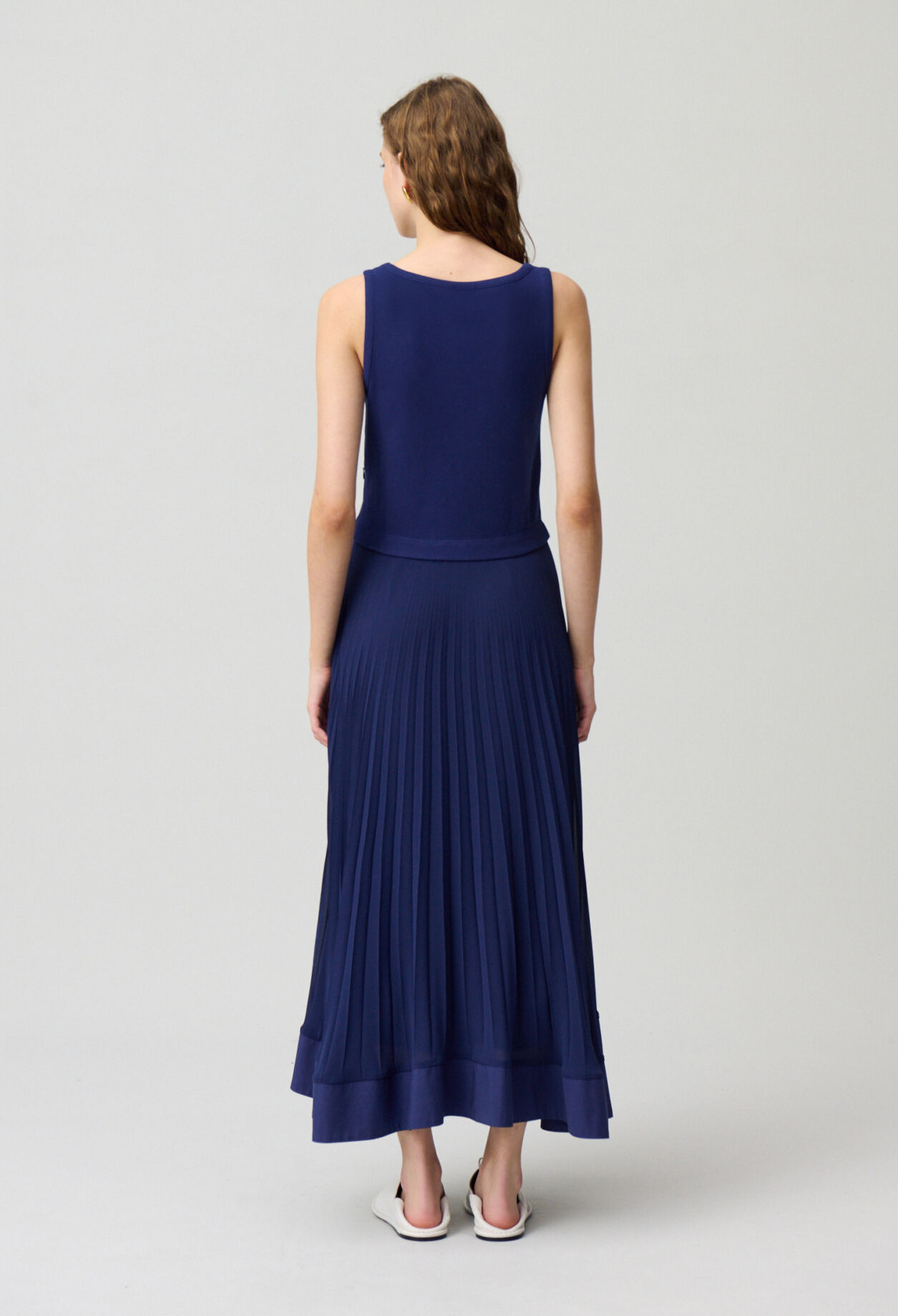 Langes Trompe-l'œil-Kleid