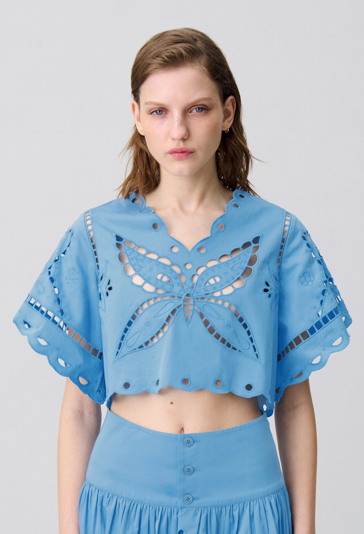 Butterfly Embroidered Top