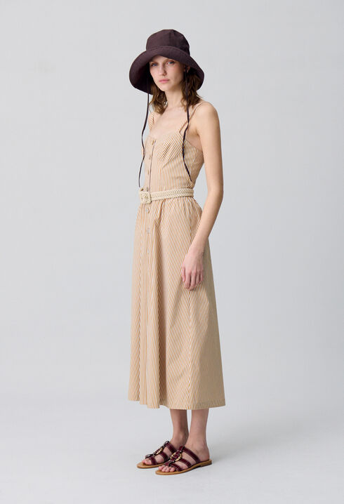 Robe longue rayée