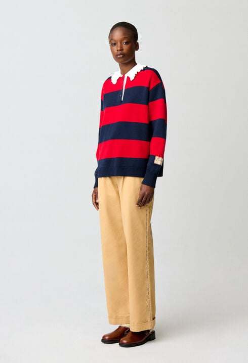 Pull polo rugby maille