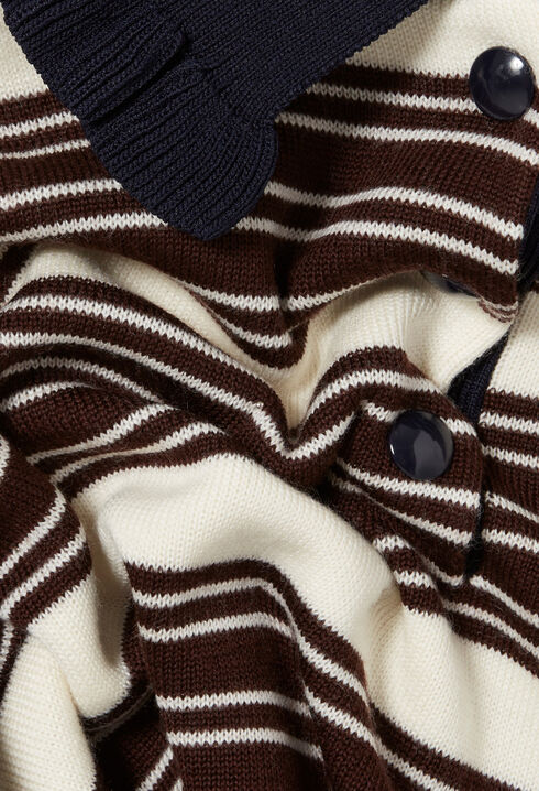 Pull polo large rayures