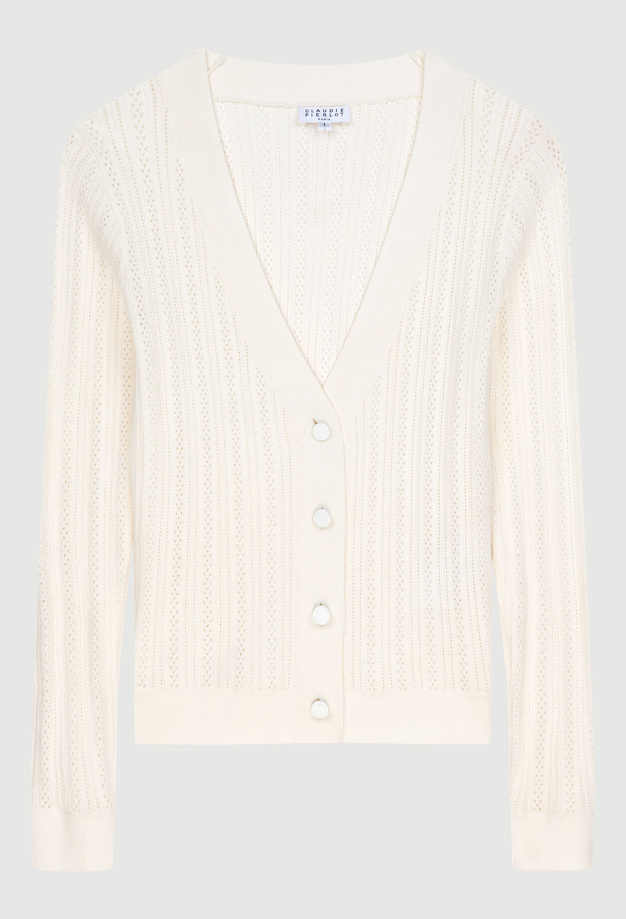 Openwork knit cardigan