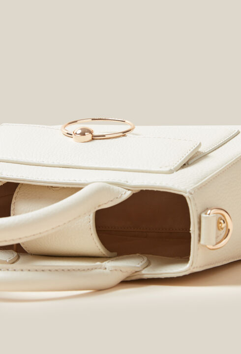 Anouck grained leather chain bag