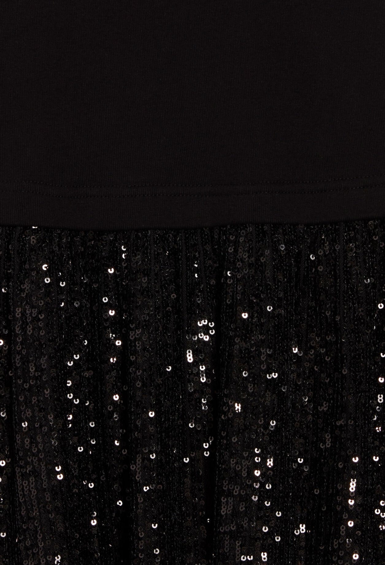 Kleid aus zwei Materialien Pailletten