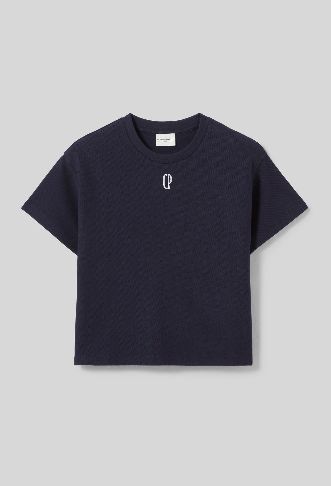 Besticktes Baumwoll-T-Shirt