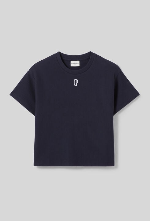 Embroidered cotton T-shirt
