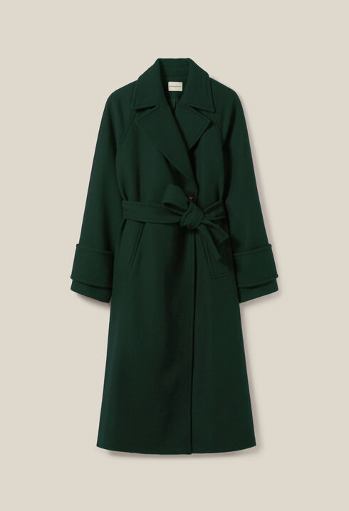 Langer grün Trenchcoat