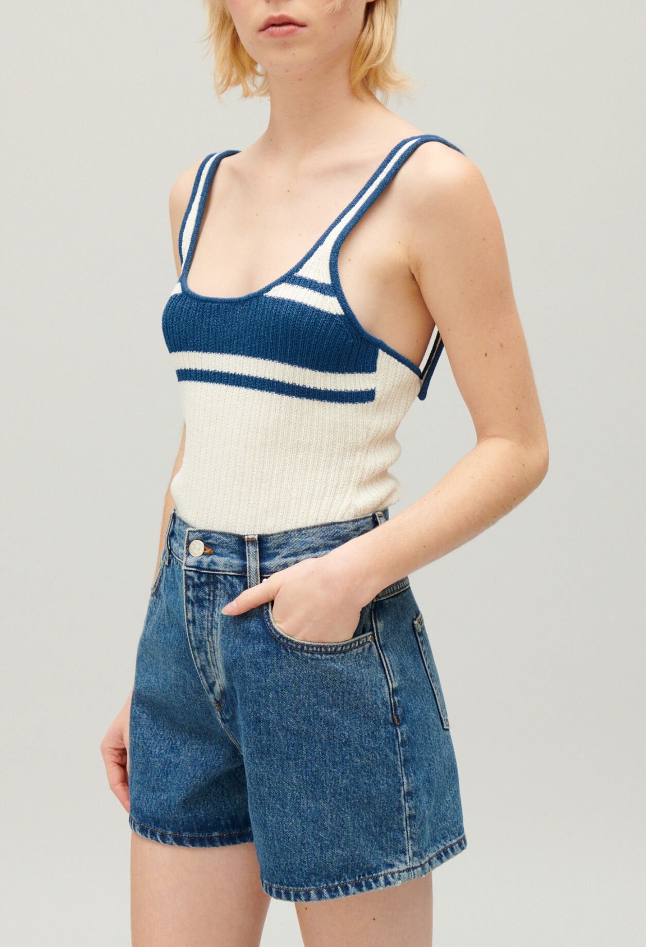 Tanktop aus Strick Ecru