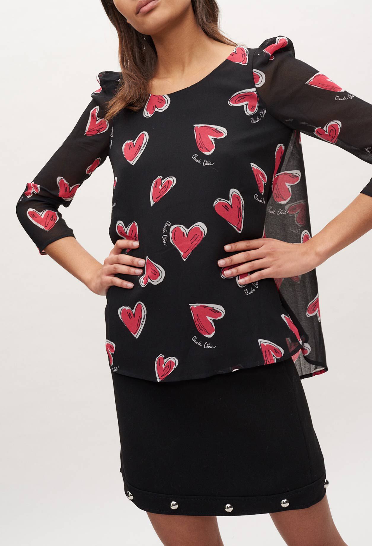 Flowing blouse with print