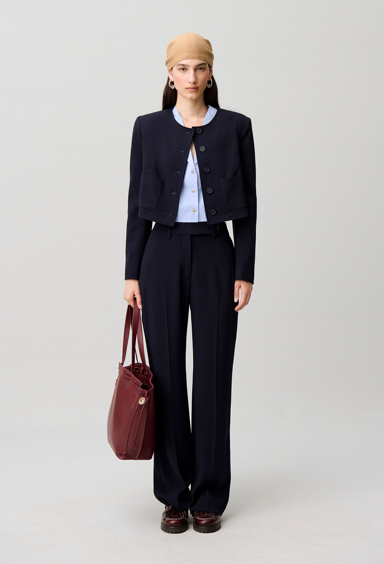 Round neck jacket