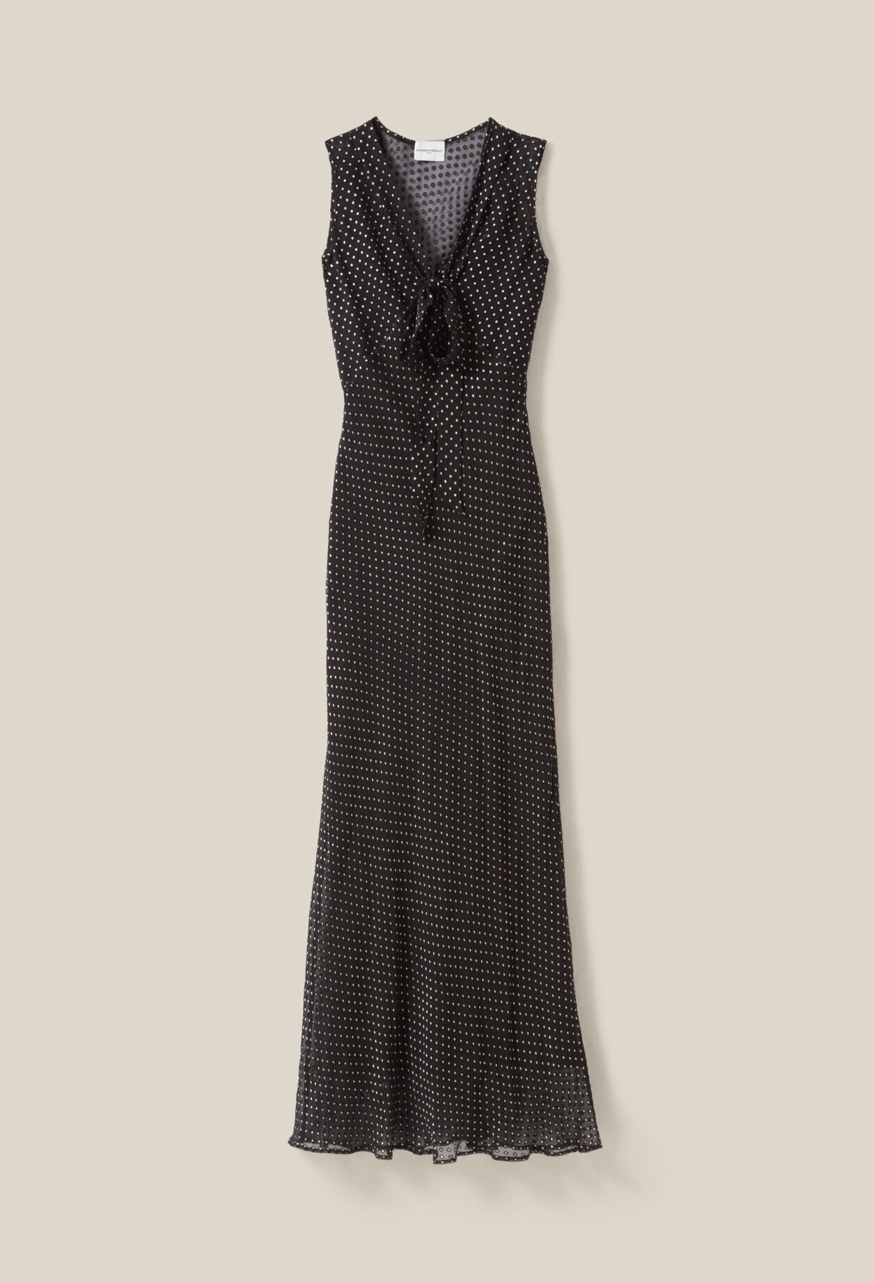 Robe longue transparente à pois