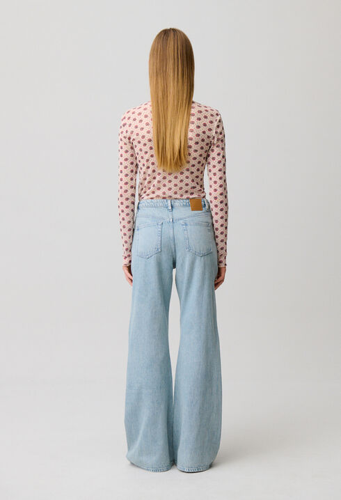 Flared denim jeans