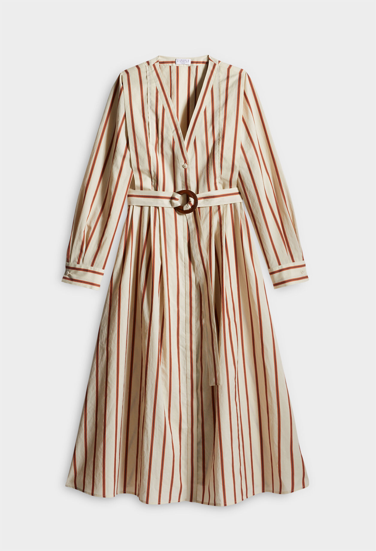Robe longue rayée