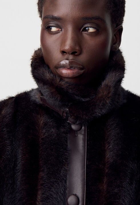 Faux fur coat