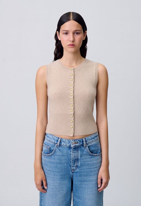 Button-Up Knitted Top