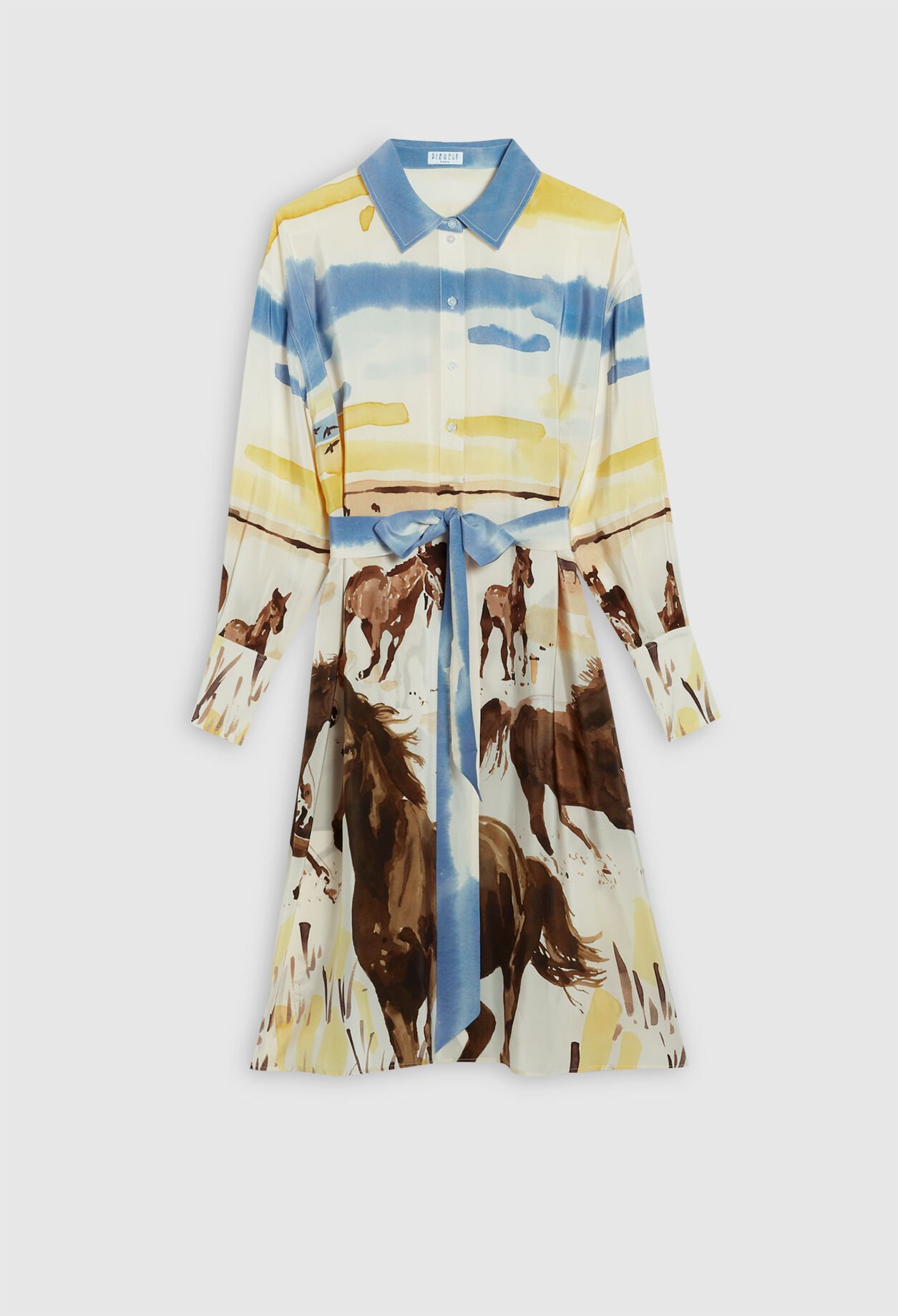 Robe en soie imprimée