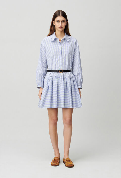 Checked babydoll dress