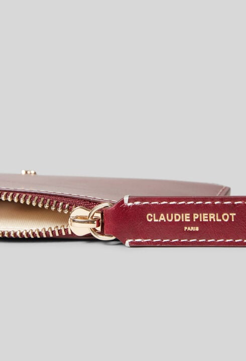 Porte carte cuir coeur doré
