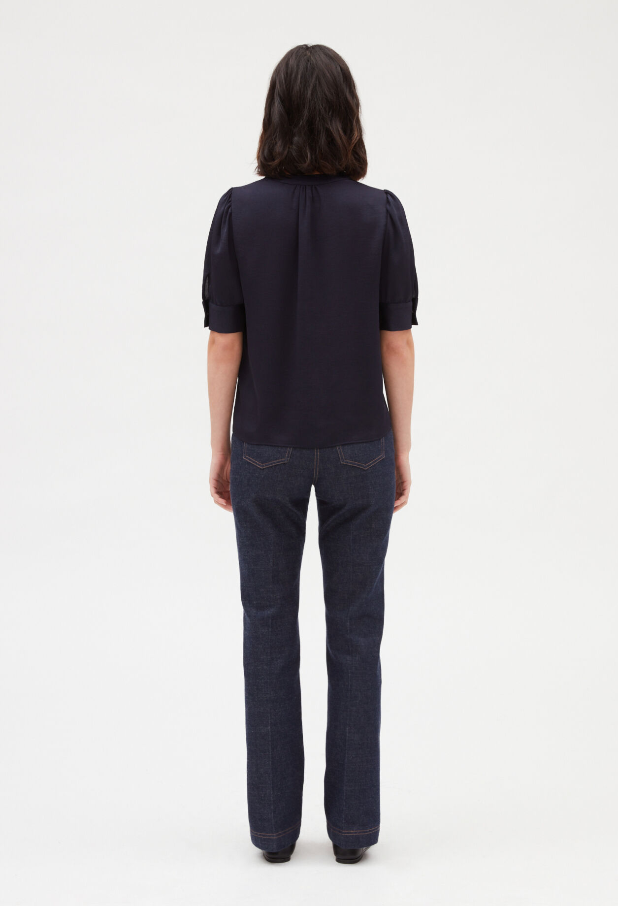 Blouse à manches courtes marine