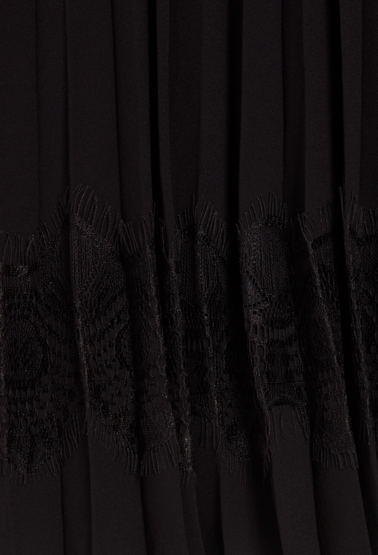 Kurzes plissiertes Kleid Twist schwarz 