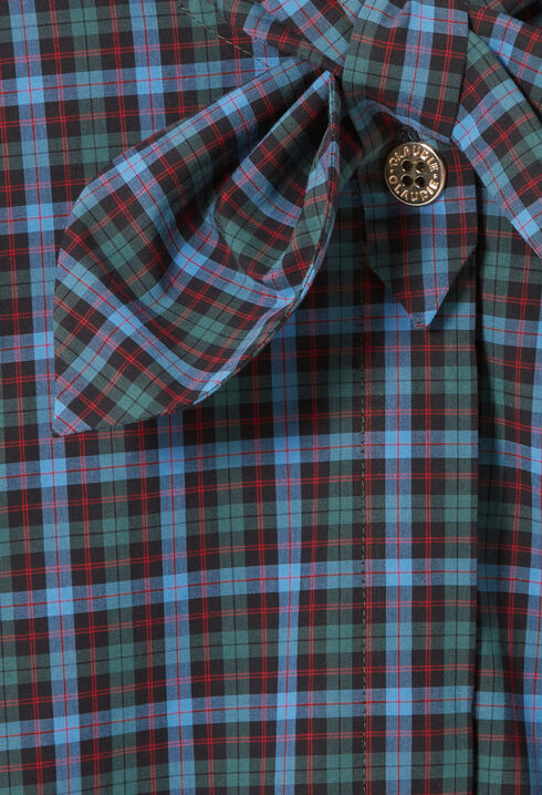 Poplin tie-neck shirt