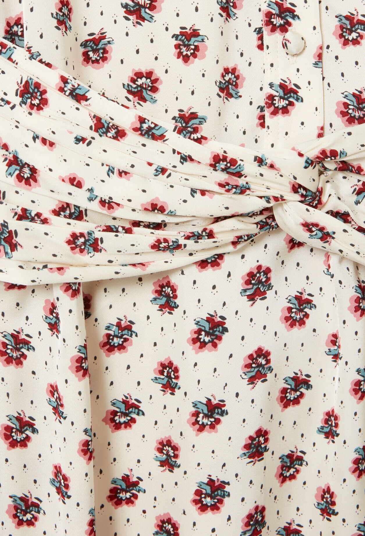 Robe satin imprim&eacute; fleuri