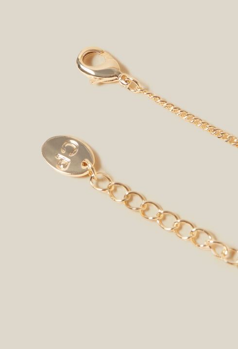 Gold monogram pendant necklace