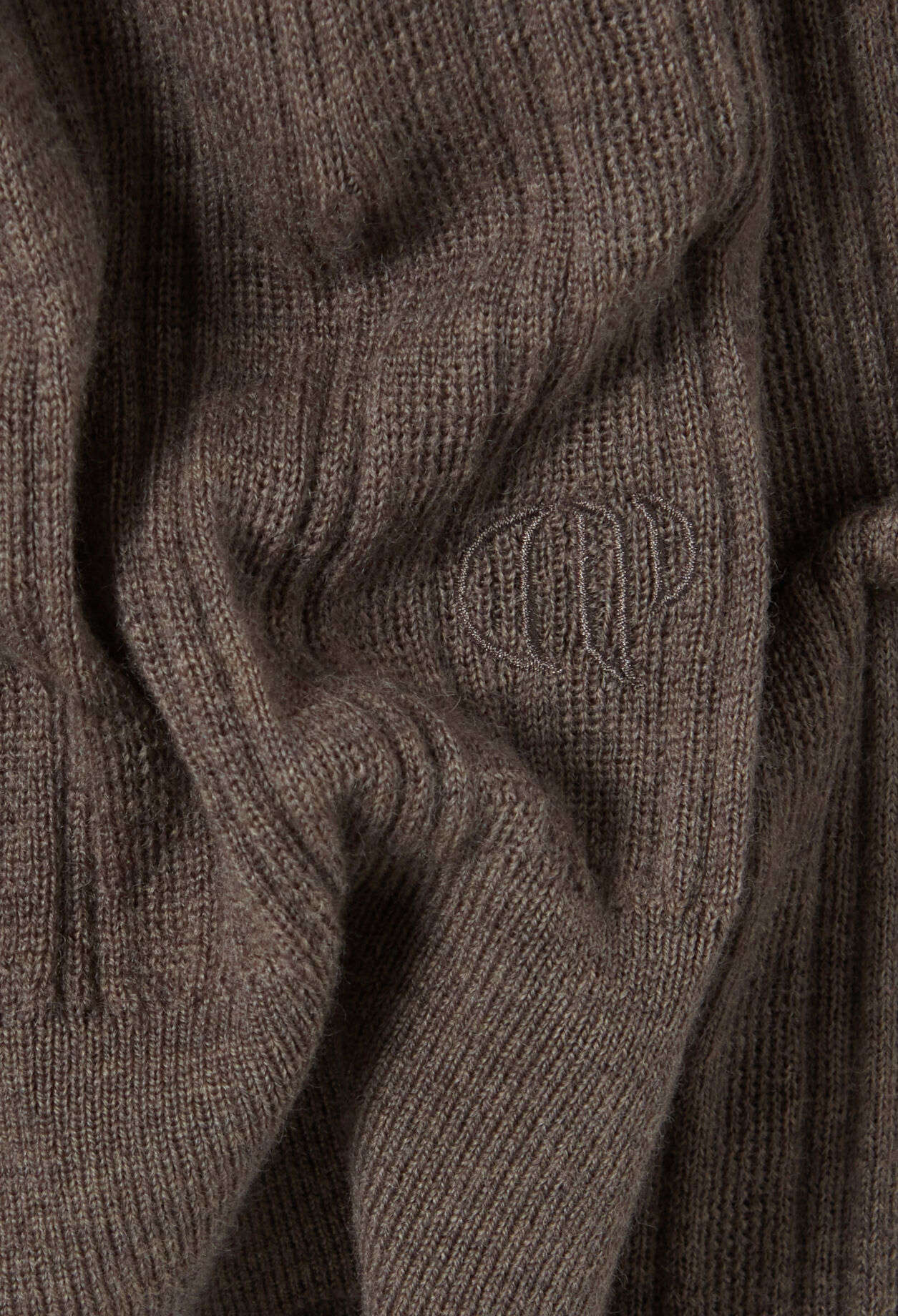 Gerippter Polopullover