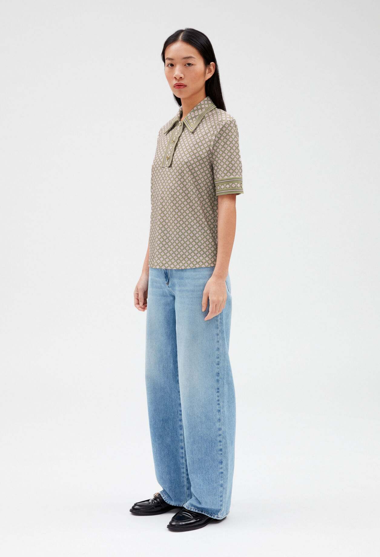 Kurzärmeliges Polo-Shirt, rosa