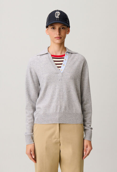 Pull polo laine